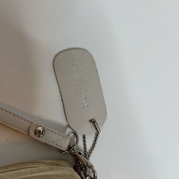 Great American Leatherworks Cream 8" Wallet Wristlet Zipper Snap Genuine Leather - Picture 2 of 9